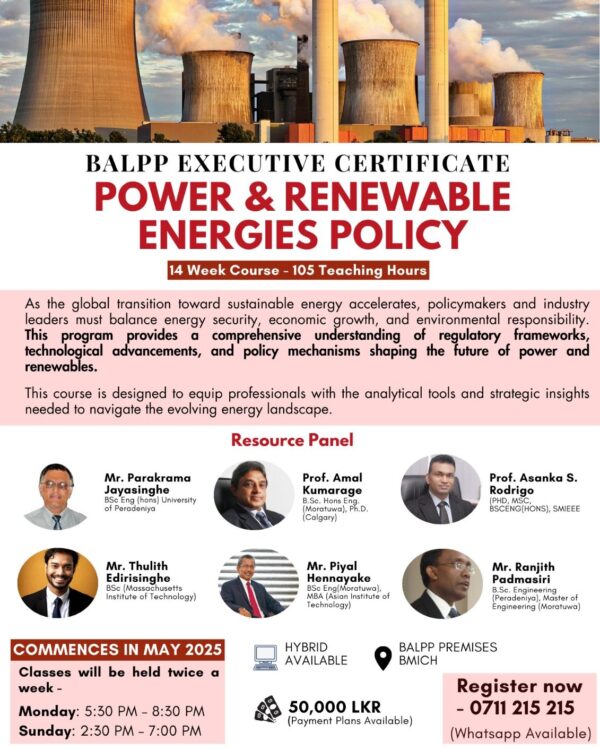 Power & Renewable Energies Policy